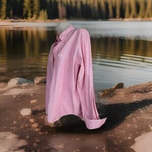 Cruel Girl Women’s XL Pink Striped Button Down Shirt Western Long Sleeve